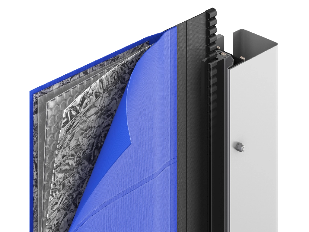 Утепленное полотно (при эксплуатации ворот в отрицательной температуре).